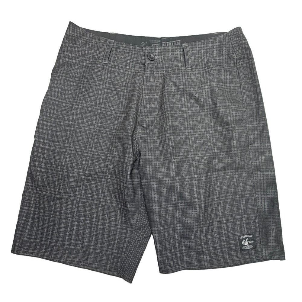 Vans Vanphibian Amphibious Hybrid Board Shorts Gray Plaid Men's 32